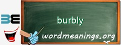 WordMeaning blackboard for burbly